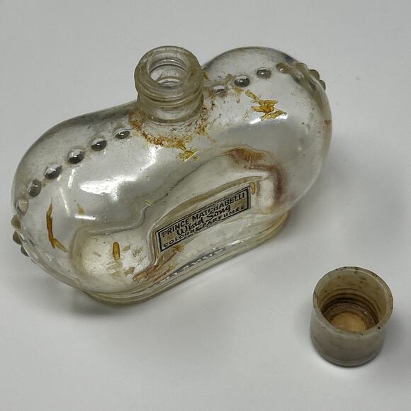 Vtg Prince Matchabelli Wind Song Mini Glass Cologne Bottle Royal Vanity Decor - Picture 9 of 9